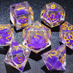 "Violet Sands" Liquid Dice Set