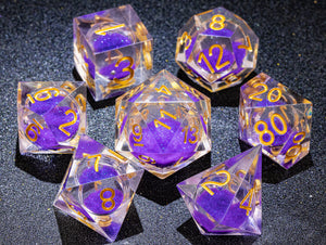 "Violet Sands" Liquid Dice Set