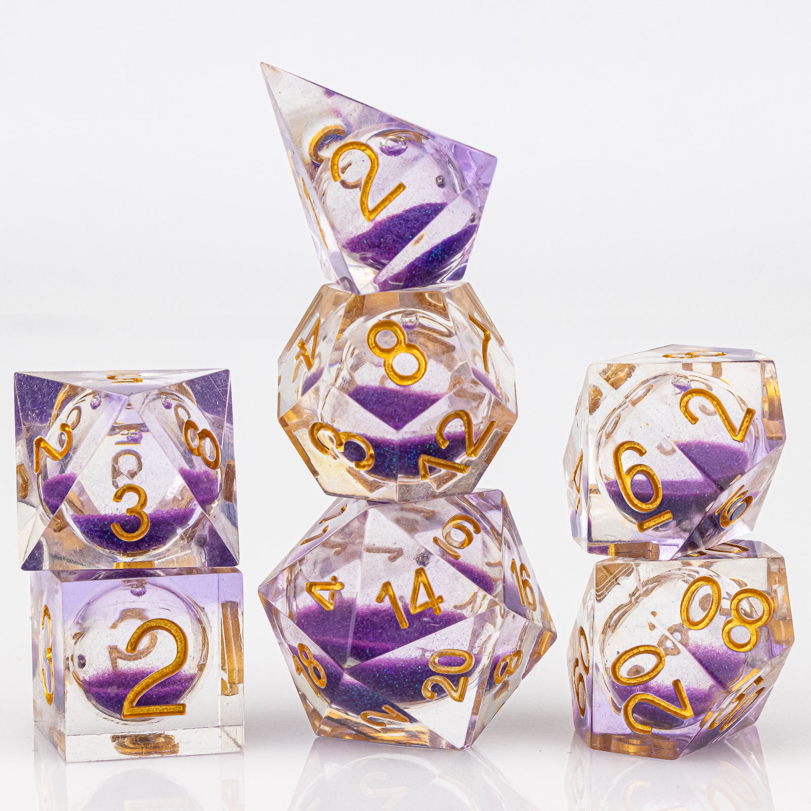 "Violet Sands" Liquid Dice Set