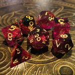 "Ruby Hoard" Dice Set